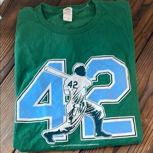 Oakland A’s Commemorative Jackie Robinson Green Baseball Graphic T-Shirt